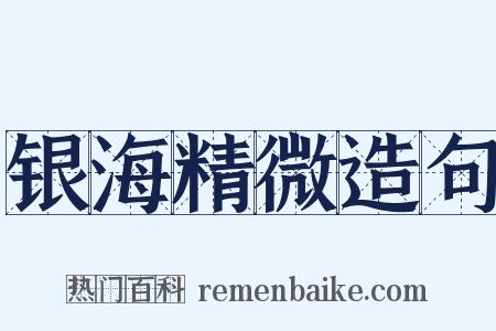 银海精微造句是什么意思的图片